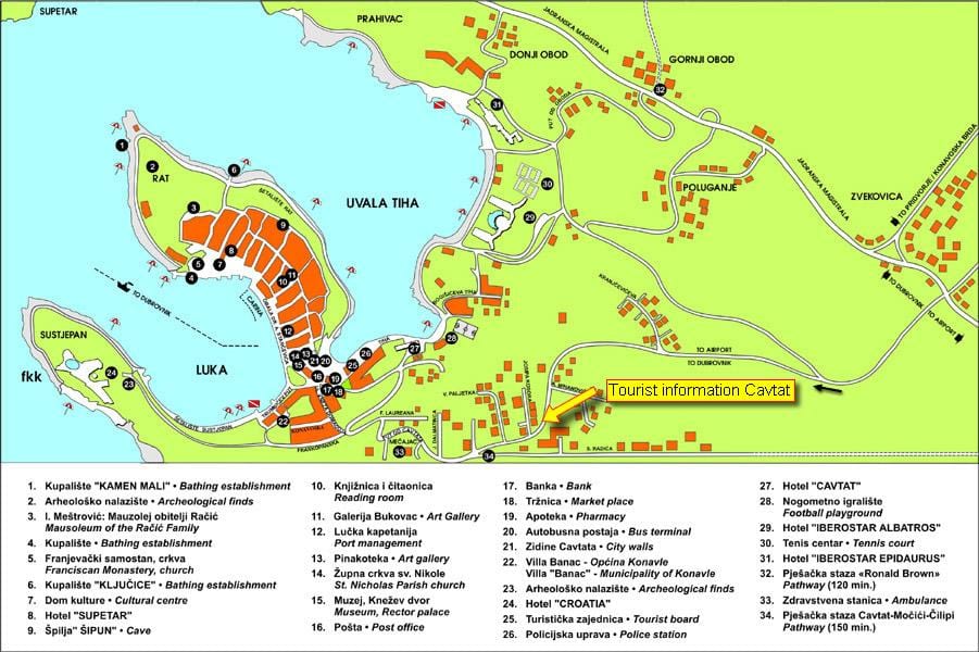 kort cavtat, kroatien 