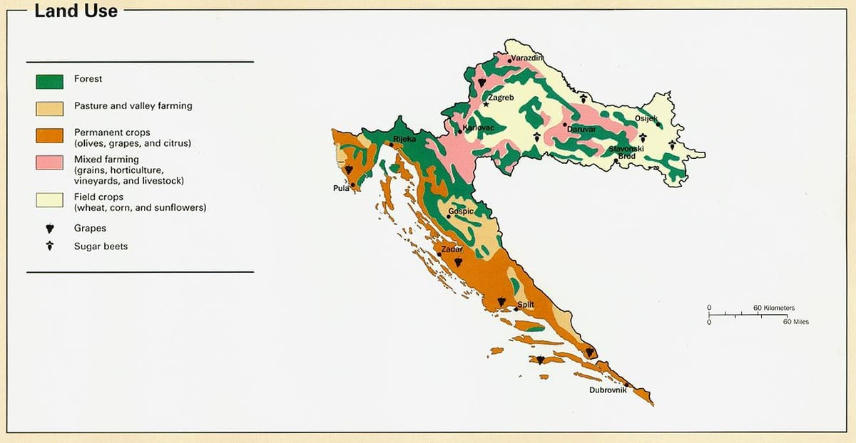 kort over kroatien klima