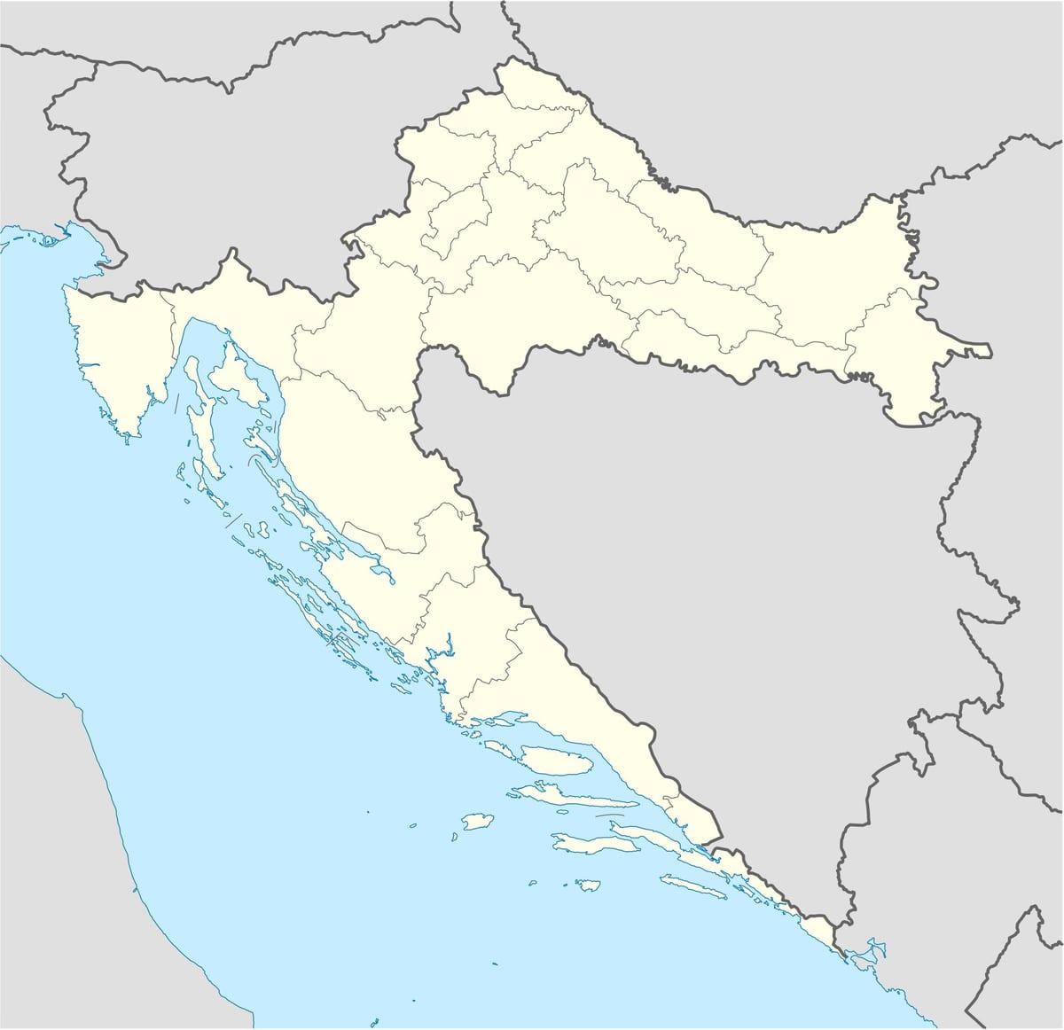 kort over kroatien offline