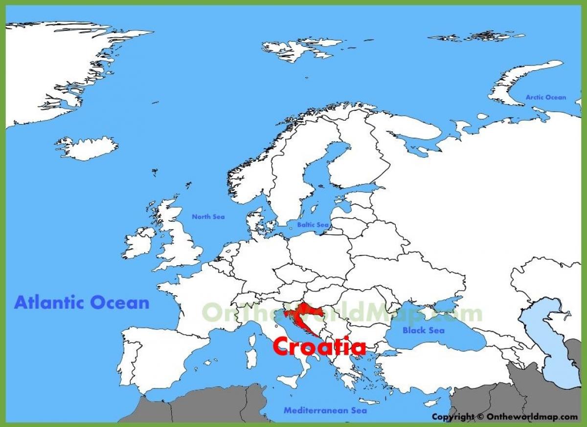 kroatien placering på verdenskortet