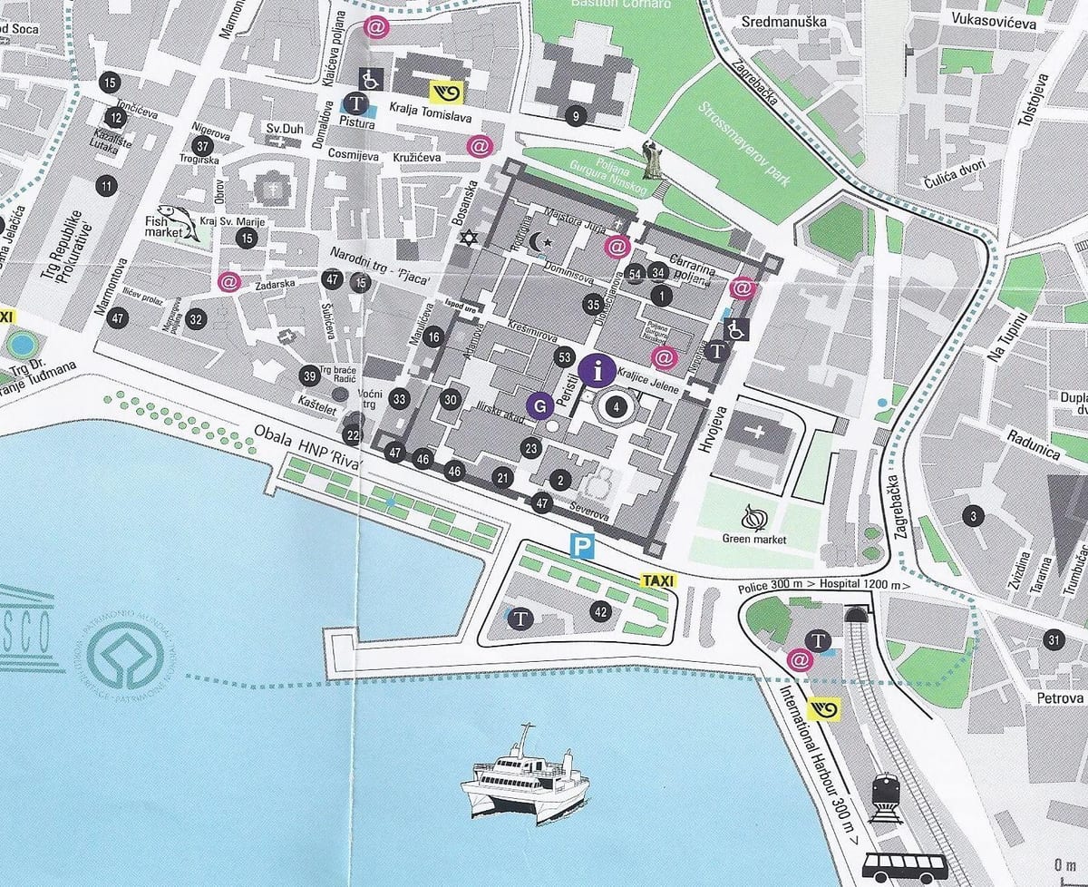 street map i split, kroatien