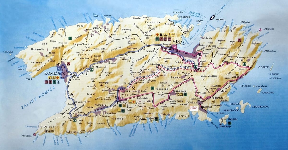 kort over kroatien
