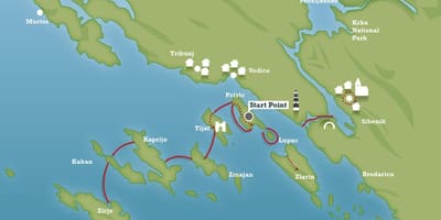 Adriaterhavets kyst, kroatien kort