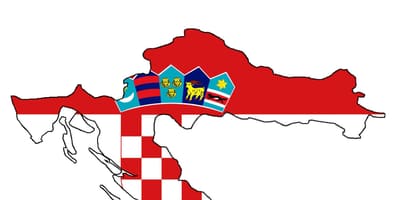 Kroatien kort flag