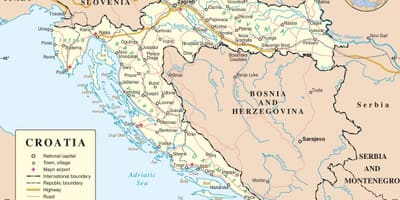 Kørsel kort over kroatien