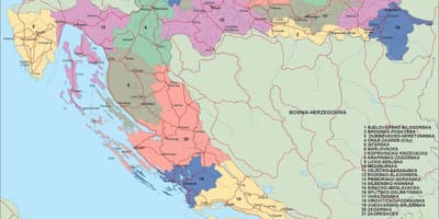 Kort over kroatien kort vektor