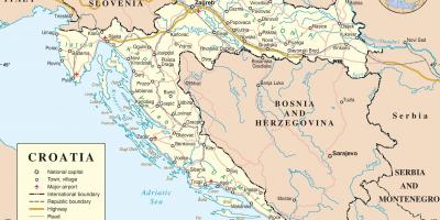 Kørsel kort over kroatien