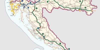 Kroatiske motorveje kortlægge
