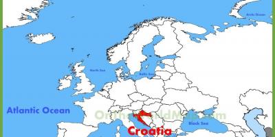Kroatien placering på verdenskortet