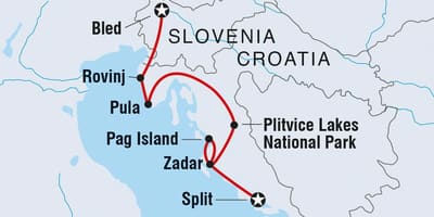 Plitvice kroatien kort