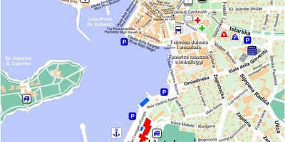 Kort i rovinj, kroatien