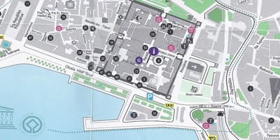 Street map i split, kroatien